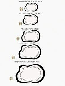 1pc Luxury French Vintage Style Area Rug, Black & White Abstract Design, Suitable For Living Room Or Bedroom Decor, Decorative Carpet, Bedroom Decor, Small Rug, Carpet, Home Decor, Living Room Carpet, Living Room Small Rug, Bedroom Carpet, Living Room Home Decor, Outdoor Rug, Washable Carpet - Multicolor - View 10