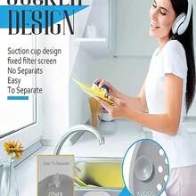 1pc Drain Hair Catcher With Suction Cup, Silicone Square Drain Cover For Shower, Anti Sink Clogging, Floor Cover Shower Drain Hair Outlet Filter, For Bathroom Tub And Kitchen, Bathroom Tools Home Bathroom Decor Fall Decor Back To School,House Essentials - 灰色 - 查看 5