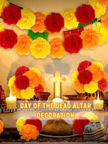 MEHELANY 20Pcs Orange Artificial Carnation Flower Heads,Silk Imitation Flowers Bulk Fake Fall Flowers Marigold Flower Heads With Stems Artificial Flowers For Diwali Home Decor Day Of The Dead Wreath Garland, Table Center, Floral Arrangement DIY Wreaths, Wedding Bouquets, Thanksgiving Halloween Christmas Party Birthday Decorations, DIY Crafts,Graveyard Wreaths