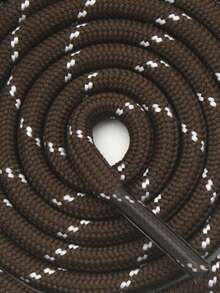 1 双咖啡棕色几何图案休闲沙滩涤纶绳凉鞋，适合所有季节的户外穿着 - 咖啡棕 - 查看 2