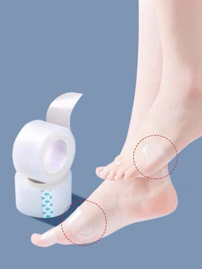 1 Roll Invisible Anti-Friction Tape, Transparent PE Breathable Waterproof, Can Be Cut To Size, Suitable For Protecting Fingers, Toes, Heels For All Shoes