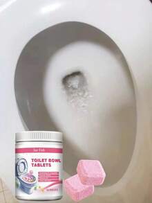 Jue-Fish Pastillas efervescentes para la limpieza del inodoro, eliminación de olores, desincrustación y limpieza del baño del hogar