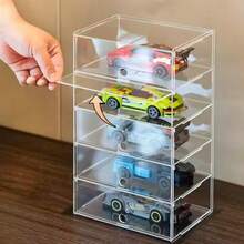 1pc Acrylic Display Shelf, 3/4/5/6/7/8 Tiers Organizer For Model Cars, Sunglasses, Cosmetics, Ideal For Hobbyists And Home Storage, Durable Structure Design, Great Back To School Gift