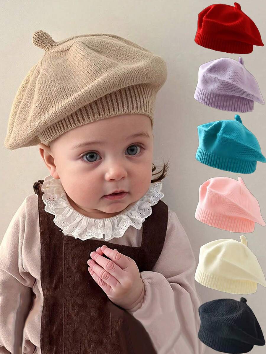 1 chiếc mũ beret cho bé, phù hợp cho trẻ sơ sinh 1-4 tuổi, mũ thợ sơn, phụ kiện tóc mùa thu/đông cho bé, kẹp tóc cho trẻ nhỏ, phụ kiện trang phục mùa thu cho bé trai và bé gái, phù hợp cho cả trong nhà và ngoài trời, quà tặng cho bé. - Nhiều màu - Xem 1