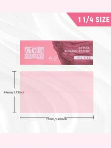 2000 fogli/50 libretti - Cartine per rollare sigarette 1 1/4 - Cartine per rollare rosa non candeggiata - Cartine per rollare con gomma arabica naturale - Cartine per rollare rosa 44*77 MM - Carta per sigarette classica extra sottile che brucia in modo uniforme.