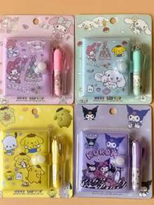 Random Style Kawaii Hello Kittys Pocket Book Kitty Cat Hand Book Notepad Paper Notebook Cartoon Office Stationery Gift Toys (Some Parts May Be Random)Sanrio 1pc, Cartoon Anime Sanrio Small Notepad Set With Ballpoint Pen, Mini Small Notepad Notebook, Adult Universal Cute Notebook Plus Ballpoint Pen Set For Male And Female Students, Home Entertainment Classroom Writing Writing Final Exam Prize Gift Stationery Set