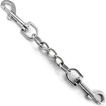 Dog Collar Backup Strap,Harness To Collar Ty Clip, Metal Stainless Steel Chain Leash Ty Strap, Escape Proof Ty Attachment For Dog, Ties, Backup, Connector. (8 Inches) - 8 Inches - View 1