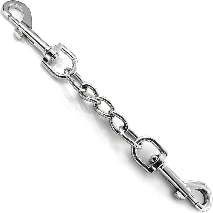 Dog Collar Backup Strap,Harness To Collar Ty Clip, Metal Stainless Steel Chain Leash Ty Strap, Escape Proof Ty Attachment For Dog, Ties, Backup, Connector. (8 Inches) - 8 Inches - View 1