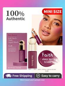 Rubor líquido con acabado aterciopelado y con toque acuoso Rare Beauty Hope 1.43ml/0.048fl. Oz. MINI - Fe-3,2 ml - Ver 1