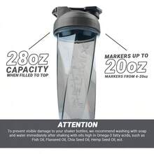 HELIMIX 2.0 Vortex Blender Shaker Bottle Holds Upto 28oz |   No Blending Ball Or Whisk |   USA Made |   Portable Pre Workout Whey Protein Drink Shaker Cup |   Mixes Cocktails Smoothies Shakes |   Top Rack - Graphite - 查看 5