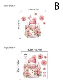 1pc Wall Stickers Cartoon Cute Christmas Snowman Decorative Stickers PVC Stickers Material Removable Self-Adhesive Easy-To-Tear Stickers Home Decoration Make Your Life A New Holiday Decoration Stickers Birthday Graduation Gift Christmas Decoration Christmas Tree Gift Decor Thanksgiving Wedding Autumn Decor Birthday Decorations For Gifts Party Supplies Halloween Christmas Decor Thanksgiving Wedding Autumn Decor Birthday Decorations For Gifts Party Supplies Halloween Decor Halloween Ornaments - Multicolor - View 3