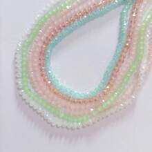 4mm Cuentas de cristal de vidrio facetadas de color recubierto, 6 hebras/bolsa, aproximadamente 720 piezas, cuentas espaciadoras sueltas para hacer joyas, accesorios DIY, pulseras, collares, accesorios de ropa