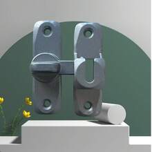 Trava de Porta Deslizante de 90 Graus, Trinco, Trinco de Porta Deslizante de Celeiro, Fecho, Trava de Banheiro, Trava de Porta de Banheiro, Porta Deslizante, Porta Deslizante, Fecho de Trava de Porta Sem Furos, Artefato Anti-Roubo Independente do Ângulo de Instalação