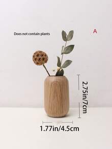 1 件日式简约木制花瓶，家居客厅办公室书桌装饰艺术花瓶摆件 - 彩色 - 查看 10