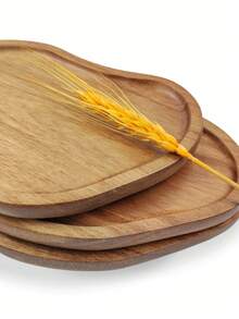 1pc Wooden Peanut Shaped Tray, Small Bathroom Vanity Tray, Sink Tray, Kitchen Vanity Decorative Tray, Soap Dish - High Quality Wooden Tray, Suitable For Bathroom, Kitchen, Countertop, Toilet Tank, Halloween, Christmas And More Occasions