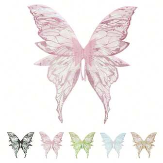 1pc Summer New Elf Butterfly Wing Backpack Accessory, Festival Party Performance Prop, Exquisite Decoration, Metallic Shiny Angel Wings, Basic Style, Suitable For Christmas, Halloween, Masquerade, Adult Size In Stock