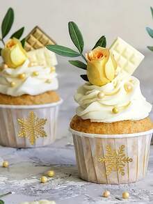 100pcs Transparent Christmas Snowflake Sealing Stickers - Non-Sticky Decoration, Golden Snowflakes For Gift Wrapping, Ornament Decorating, Cards - Roll Of 100 For Holiday Party Decorations, Festive Ornament Accents, Vibrant Festive Decor, Adhesivefree Decor, Card Embellishments, Highquality Finish, Decorative Seals, DIY Decorators Christmas Decorations Home Christmas Gifts Christmas Decor - Multicolor - View 5