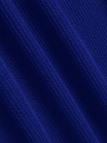 大码女式抽绳腰带口袋运动裤，适合健身、跑步、户外和休闲穿着 - 寶藍色 - 查看 7