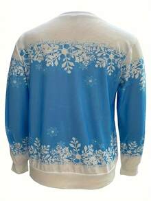 بلوزة رياضية بياقة طاقم وأكمام طويلة مطبوعة بتصميم رجل الثلج للمرأة ذات المقاسات الكبيرة، وصول جديد لعيد الميلاد