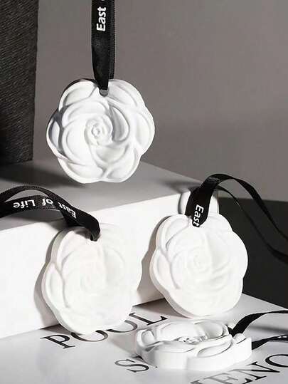 6 pezzi di pietre ceramiche profumate a lunga durata, deodorante per auto, armadio, mobile, bagno, regalo unisex al profumo di lavanda (cordino di appendimento casuale)