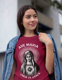 Our Lady Shirt 100% Cotton New Full - Maroon - View 1