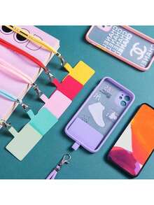 Kit 3 Peças Cordão Universal de Nylon Para Celular/ Smartphone – Alça Macia Ajustável de Pescoço e Pulso Com Suporte Seguro/ Ideal Para Viagem/ Trabalho/ Passeio e Esportes - 2 Peças - Visão 7