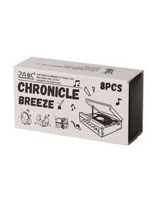 8pcs/Box Vintage Design Wood Stamps, Exquisite Wooden Stamp Set With Clear Pattern Engraving,For Scrapbook And DIY Handbook Decorative Stamps, Gift For Friends - Single Piece - View 13