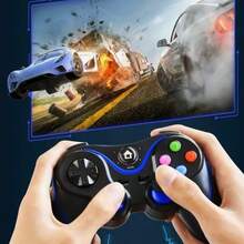 V8 Wireless Bluetooth Joystick Controller For PC, Rechargeable Gamepad For Android, IOS, And Windows, Ideal For Mobile Games - Black - View 3