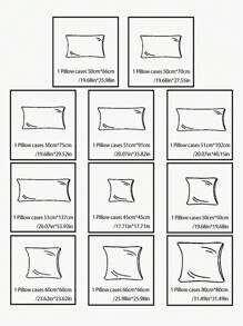 1 st örngott i 100 % polyester, bohemisk stil med pompomspetskant, utan kuddinlägg, dekorativt sängtillbehör - Vitt - Visa 3