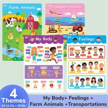 Zestaw 4-12 szt./zestaw dużych plakatów edukacyjnych w języku angielskim, tablica ścienna do nauki dla dzieci, wczesna edukacja, alfabet angielski, cyfry, zabawki Montessori, plakat A3, zabawki dla dzieci, alfabet, plakaty edukacyjne, dziecko, potrzeby dziecka, dekoracja pokoju