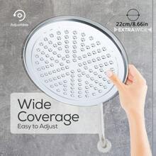 (2-Piece Set, Overhead Shower + Handheld Shower) 9-Inch High Pressure Shower Combo Set, With Handheld Shower Head, Large Panel High Pressure Rainfall Shower Head. Suitable For Shower Room, Bathroom, Commercial Hotel, Home Use. Great Gift For Holidays, Commuting.