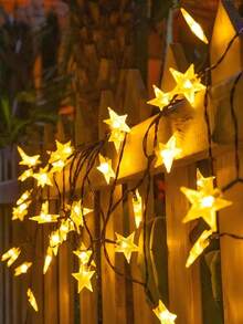 20/50/100 Luces de Cadena Solares para Jardín Exterior, Cadena de Luces de Estrella de Navidad, 8 Modos Disponibles para Uso Exterior, Iluminación de Hadas para Árboles de Navidad. Jardín, Patio, Ramas, Camping, Decoración de Vallas. Ideal para Bodas, Fiestas, Navidad, Halloween, Decoración de Vacaciones - Verde Oscuro - Ver 7