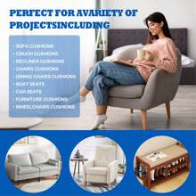 2 cojines de espuma elástica de alta densidad de color azul, cojines para sofá, silla de ruedas, reemplazo de tapetes para muebles interiores y exteriores, en múltiples tamaños, accesorios de tapicería moderna de asiento cómodo, material suave para cojín de asiento