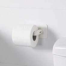 2pcs, Kitchen Bathroom Tissue Holder, Free Punching L-Shaped Hook, Multi-Purpose Self-Adhesive Roll Water Holder, Kitchen Wall-Mounted Waterproof Hook Hanger, Hanging Shoe Rack