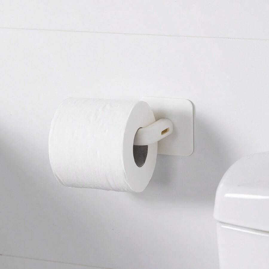 2pcs, Kitchen Bathroom Tissue Holder, Free Punching L-Shaped Hook, Multi-Purpose Self-Adhesive Roll Water Holder, Kitchen Wall-Mounted Waterproof Hook Hanger, Hanging Shoe Rack