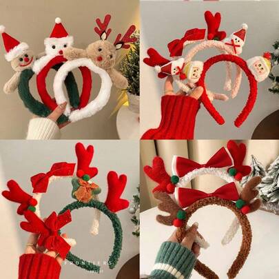 1pc Christmas Reindeer Antler Headband, Magical Christmas Tree Hair Clip, Christmas Decoration, Holiday Costume Headpiece, Party Photo Prop, Cute Glitter Hair Accessory, Women's Christmas Date Outfit, Matching Best Friend Decor, Halloween