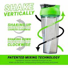 HELIMIX 2.0 Vortex Blender Shaker Bottle Holds Upto 28oz |   No Blending Ball Or Whisk |   USA Made |   Portable Pre Workout Whey Protein Drink Shaker Cup |   Mixes Cocktails Smoothies Shakes |   Top Rack - 霓虹綠 - 查看 4