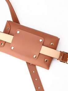 2pcs Women's Belts, Versatile And Women's Belts, Paired With Skirts, Women's Belts, Mini Waist Bags, Summer And Autumn Waist Accessories, Ideal Halloween, Christmas Gifts, Fashionable Mobile Phone Bags For Outings, Wallets