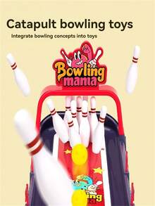 Trò chơi bowling để bàn cho trẻ em kèm máy phóng, dễ lắp đặt, giúp rèn luyện khả năng phối hợp tay mắt và sự tập trung, trò chơi nhiều người chơi cho gia đình, quà sinh nhật cho bé trai và bé gái. - Nhiều màu - Xem 4