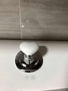 2PCS- Heart-Shaped Extended Toilet Flush Button, Suitable For Long Nails - Self-Adhesive, No Need For Drilling, Decorative Bathroom Accessory, Toilet Press Button, Heart-Shaped Accessory For Long Nails, Universal Toilet Flush Switch Extension, Toilet And Bathroom Supplies - Multicolor - View 3