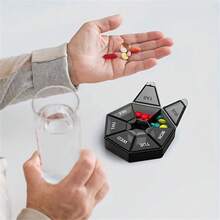 1pc 7-Day Pill Storage Box, Mini Travel Portable Pill Case, Multi-Function Plastic 7 Compartment Sealed Box