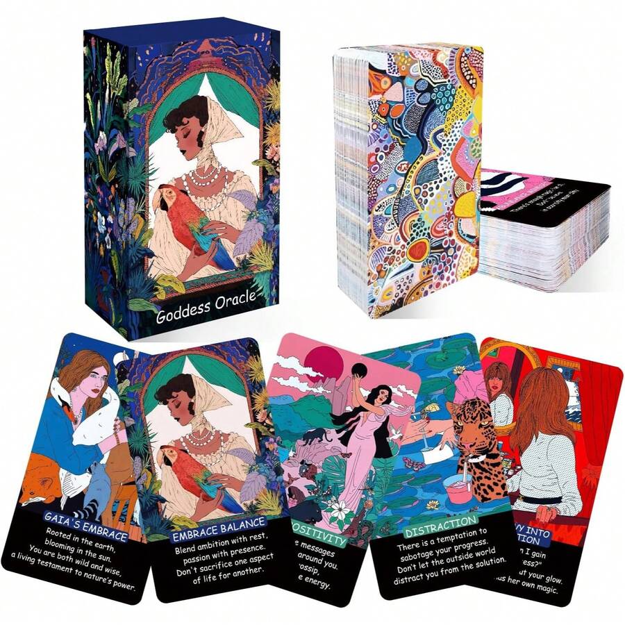 Tzxamsez 58 Nature-Infused Oracle Cards For Modern Life|Beginner-Friendly Healing & Inspiration Deck - nữ thần - Xem 1