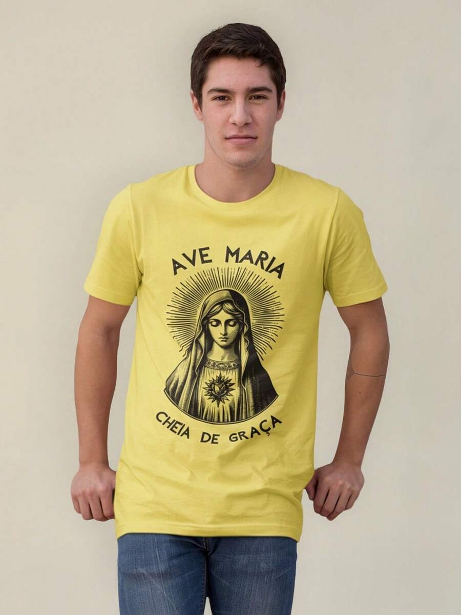 Our Lady Shirt 100% Cotton New Full - Yellow - View 1