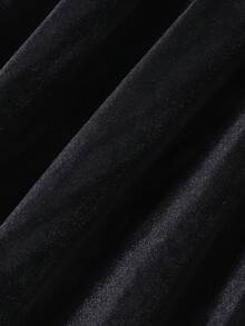 Mädchen Halloween Fledermaus Netz Mesh Patchwork Samt Kleid, Herbst