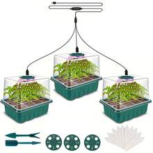 Yogle Plants Seed Starter Trays With Grow Light 12 Holes Per Tray Nursery Pots Lamp USB Powered Full Spectrum LED Growing Lights For Indoor Plant Seedling Flowers Greenhouse Trays - Multicolor - View 23