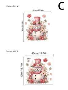 1pc Wall Stickers Cartoon Cute Christmas Snowman Decorative Stickers PVC Stickers Material Removable Self-Adhesive Easy-To-Tear Stickers Home Decoration Make Your Life A New Holiday Decoration Stickers Birthday Graduation Gift Christmas Decoration Christmas Tree Gift Decor Thanksgiving Wedding Autumn Decor Birthday Decorations For Gifts Party Supplies Halloween Christmas Decor Thanksgiving Wedding Autumn Decor Birthday Decorations For Gifts Party Supplies Halloween Decor Halloween Ornaments - Multicolor - View 4