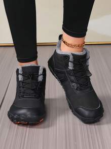 Damen Winter Outdoor Schneestiefel, modische High-Top Stiefeletten, dick und warm, locker und bequem für Outdoor-Wanderungen