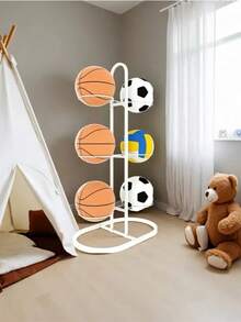 多功能金属室内篮球架，可容纳篮球、足球和排球