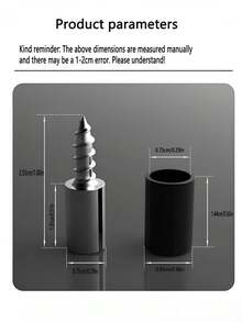 8 件自攻螺钉、搁板支架、一体式搁板支架、固定螺柱、衣柜固定螺柱、橱柜固定螺钉 - 彩色 - 查看 8