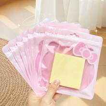 Sanrio Zestaw różowych, samozamykających się torebek Hello Kitty na ciasteczka/przekąski/słodycze/biżuterię/prezenty, pyłoszczelnych i hermetycznych | Urocze, kreskówkowe torebki na prezenty, torebki kosmetyczne, różowe | Idealne na prezenty, pamiątki, pikniki, powrót do szkoły, Walentynki